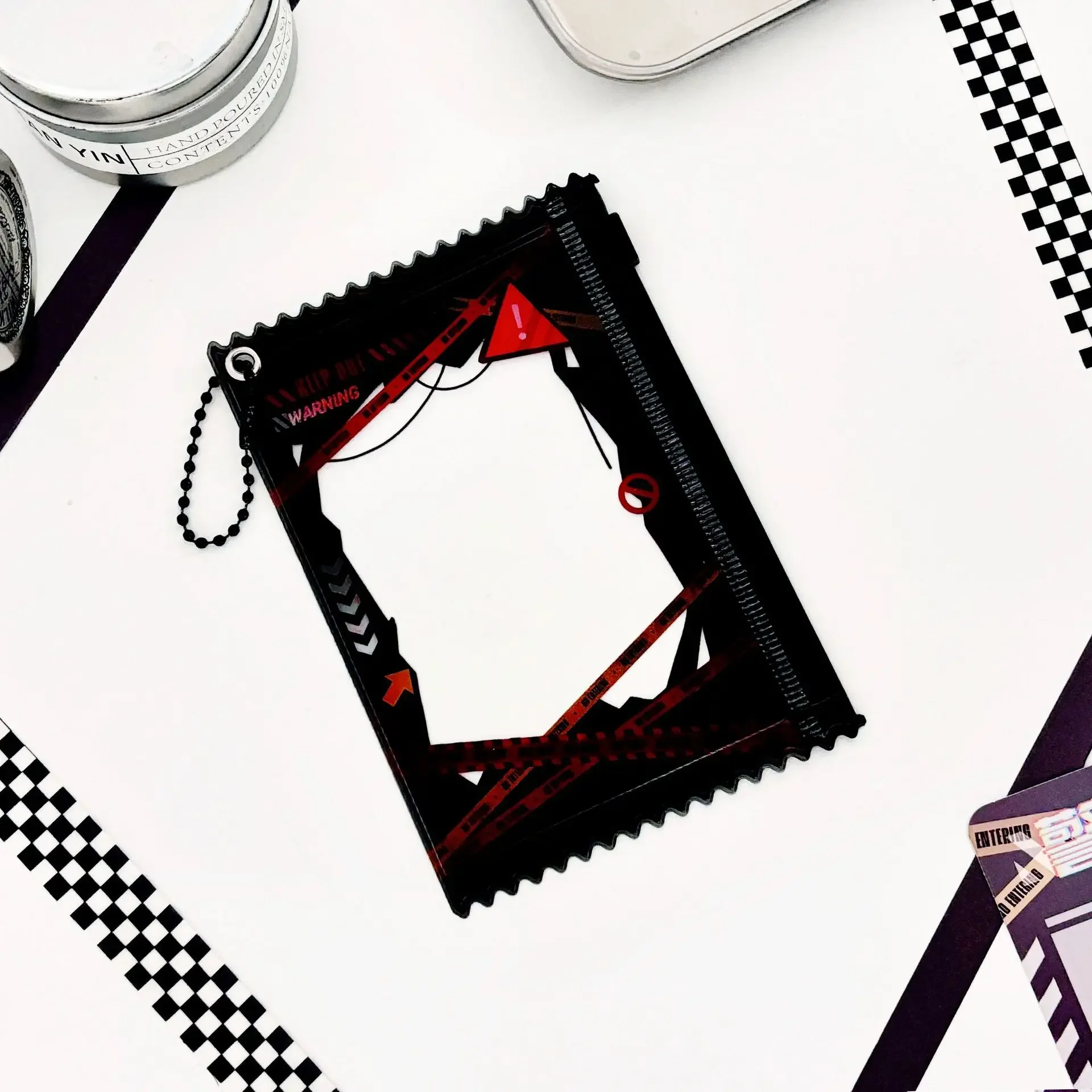 Манга Аниме Th информацион Держатель для фотокарточек для 3-дюймовой фото Отаку для девочек Предупреждающая линия Фото наклейка Чехол Украшение в стиле киберпанк