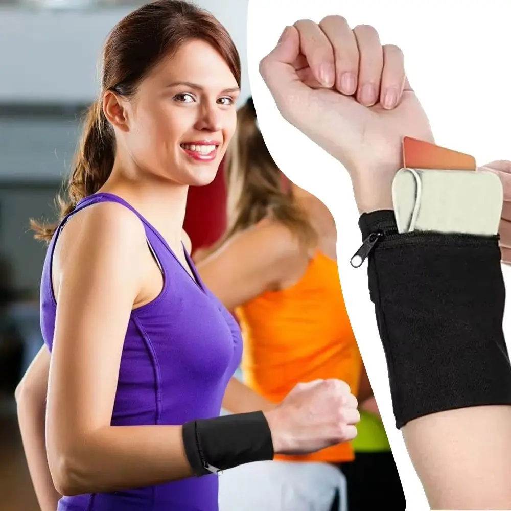 

Легкая спортивная сумка на запястье с застежкой-молнией, универсальный размер, для велоспорта, регулируемая, дышащая, для бега, для активного отдыха