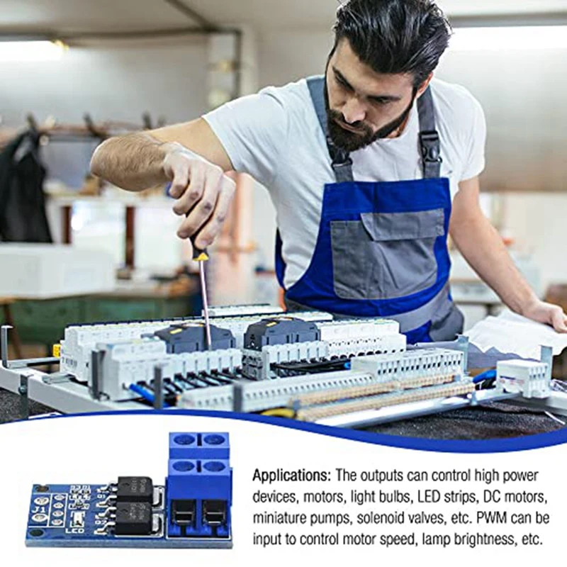 Módulo de movimentação do interruptor do MOSFET do controlador da velocidade do motor, poder superior duplo, 0-20Khz, PWM, C. C. 5V-36V, 15A, 30A