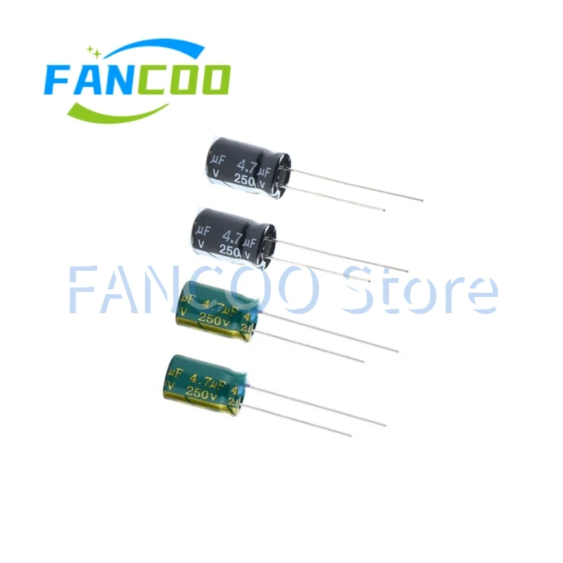 500pcs Capacitor  250V 10UF 4.7UF 400V 2.2UF 3.3UF 4.7UF 6.8UF 8.2UF 10UF 160V 22UF 10V 1000UF 50V100UF 35V220UF 8*10/8*12mm