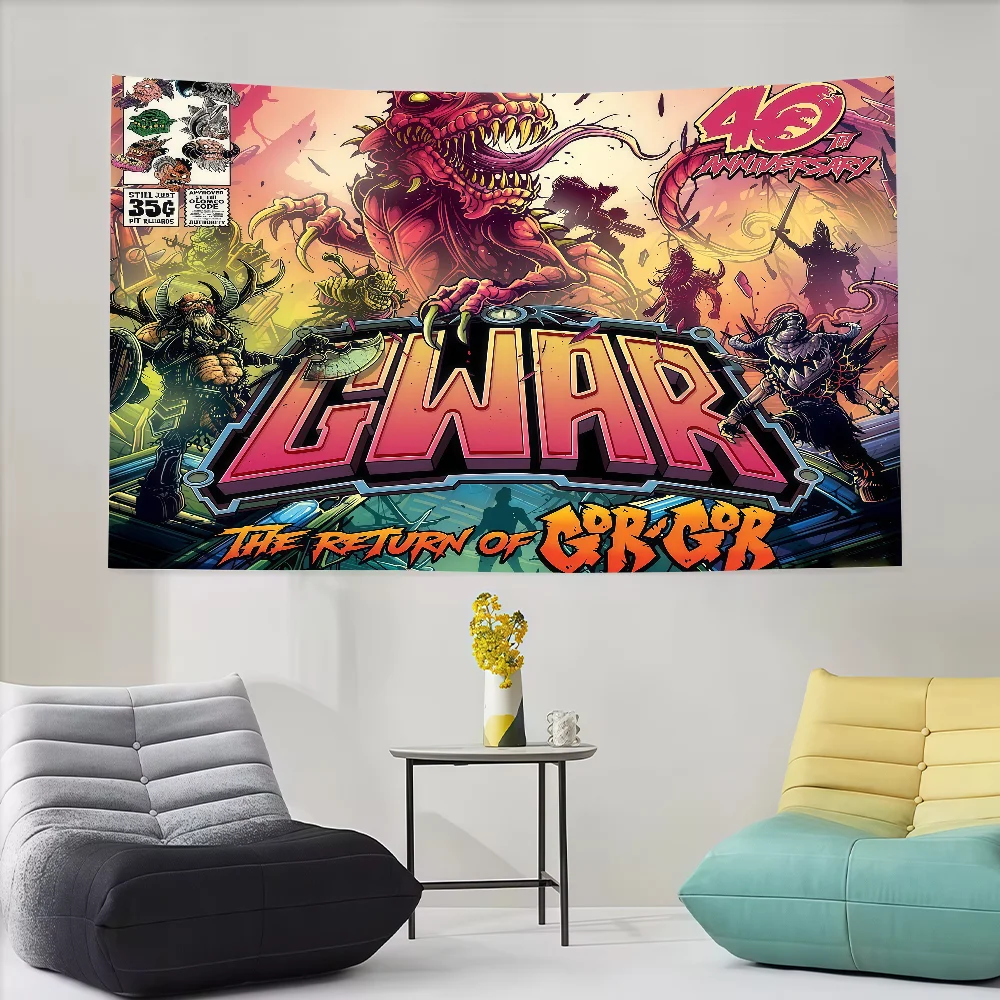 Authentic G-GWAR Band the return of gor gor flag Decoration Art Picnic Party Home Hanging Camping Outdoor Party Banner