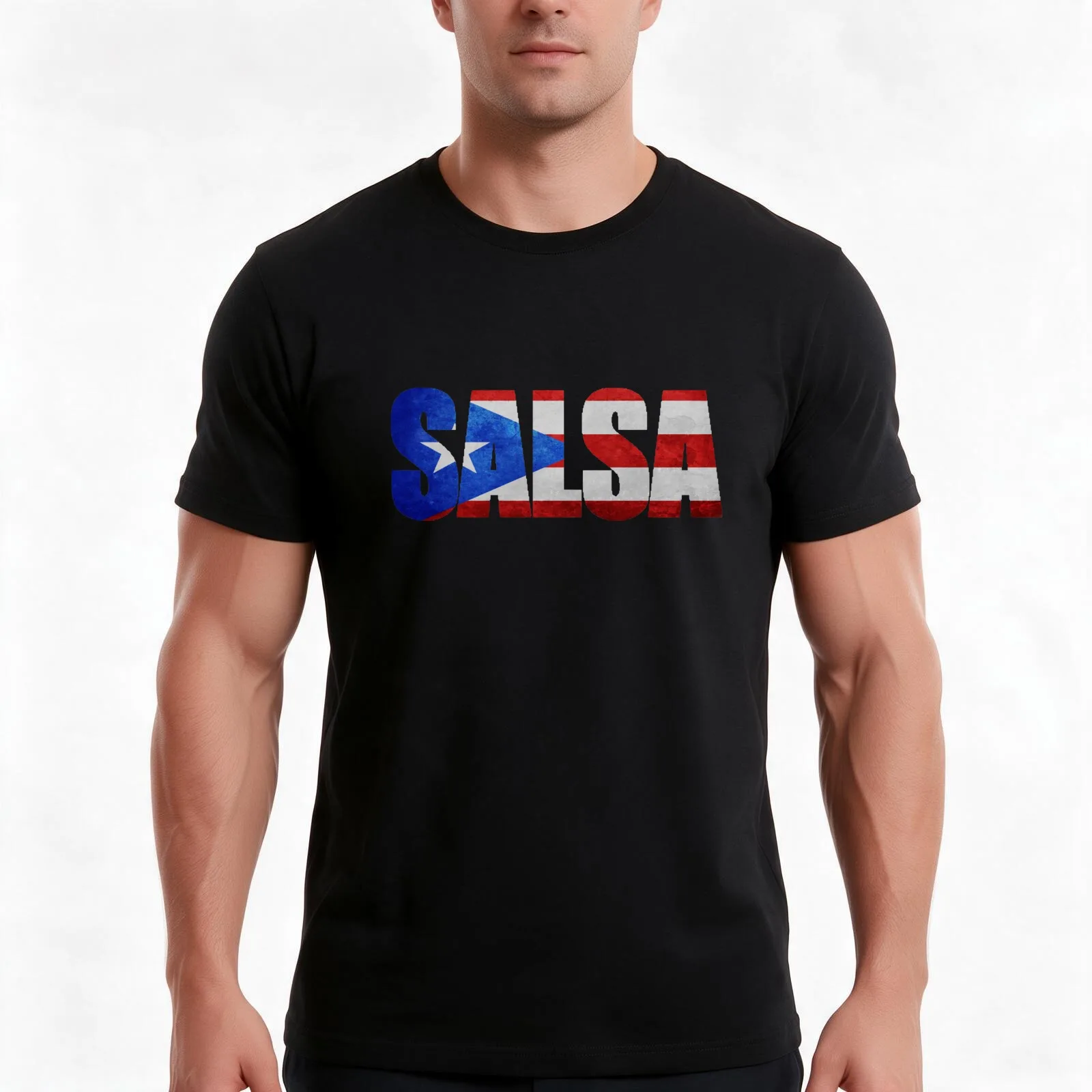 Salsa Puerto Rico T-Shirt Summer Casual Cotton Tee Oversized Streetwear Tops Vintage Graphic Print Loose Fit Short Sleeve