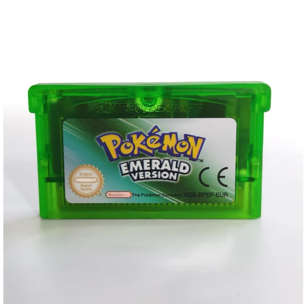 Cartouche GBA Pokemon 5 versions anglaises, Version américaine, émeraude/rouge feu/vert feuille/rubis/saphir 32 bits dans une boîte (sans manuel)