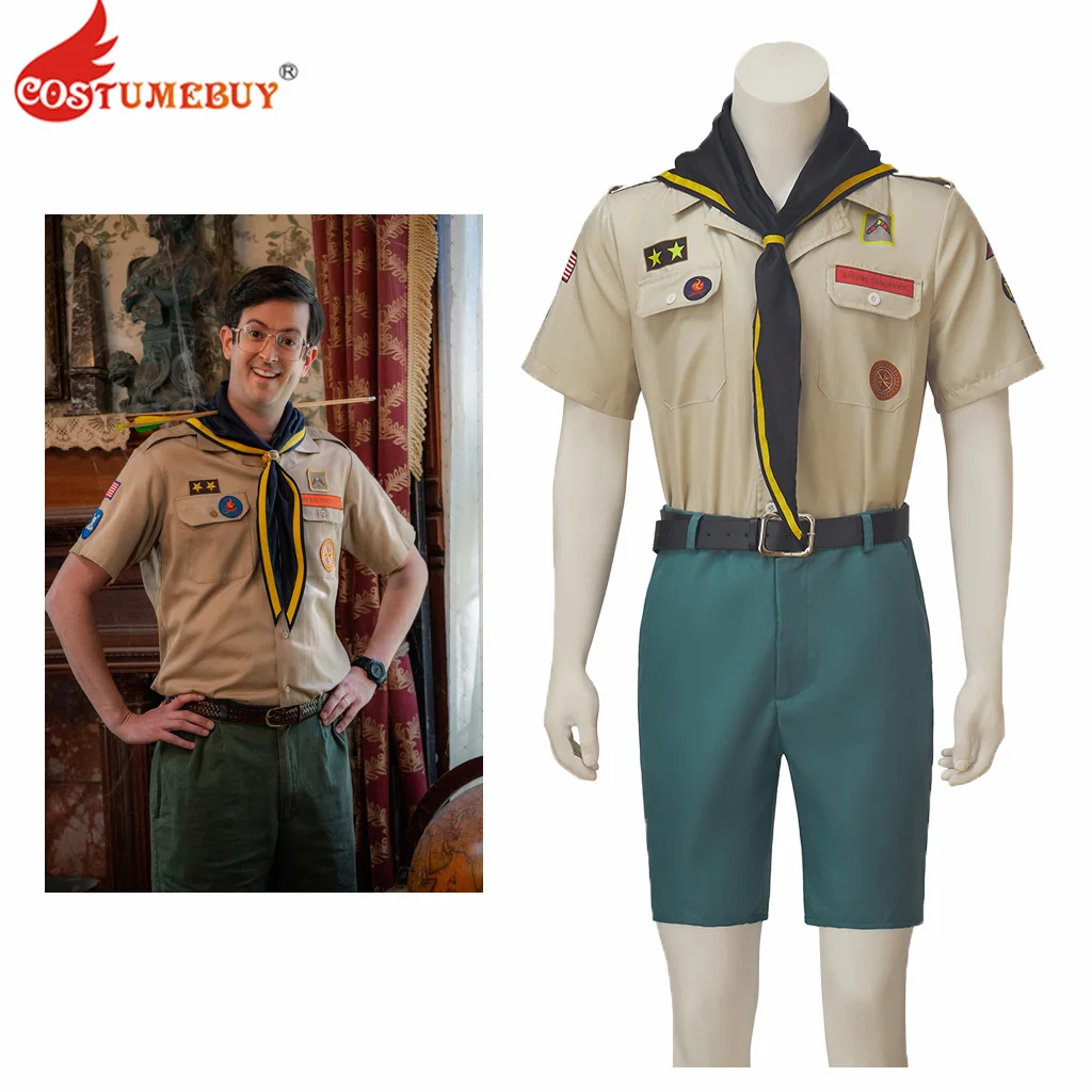 Disfraz de Peter Martino para hombre y adulto, trajes de Halloween, pantalones cortos, conjunto completo, uniforme de disfraz de líder de exploradores