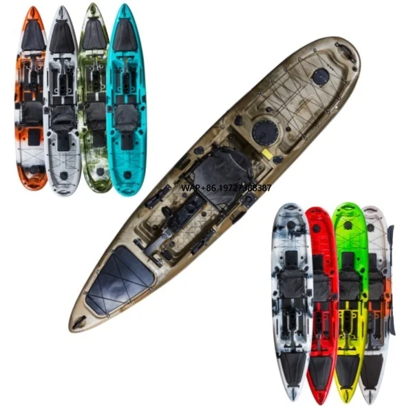 

2024 13ft 3.96 m HDPE Plastic One Person One Seating Pedal Drive Fishing Kayak Boat
