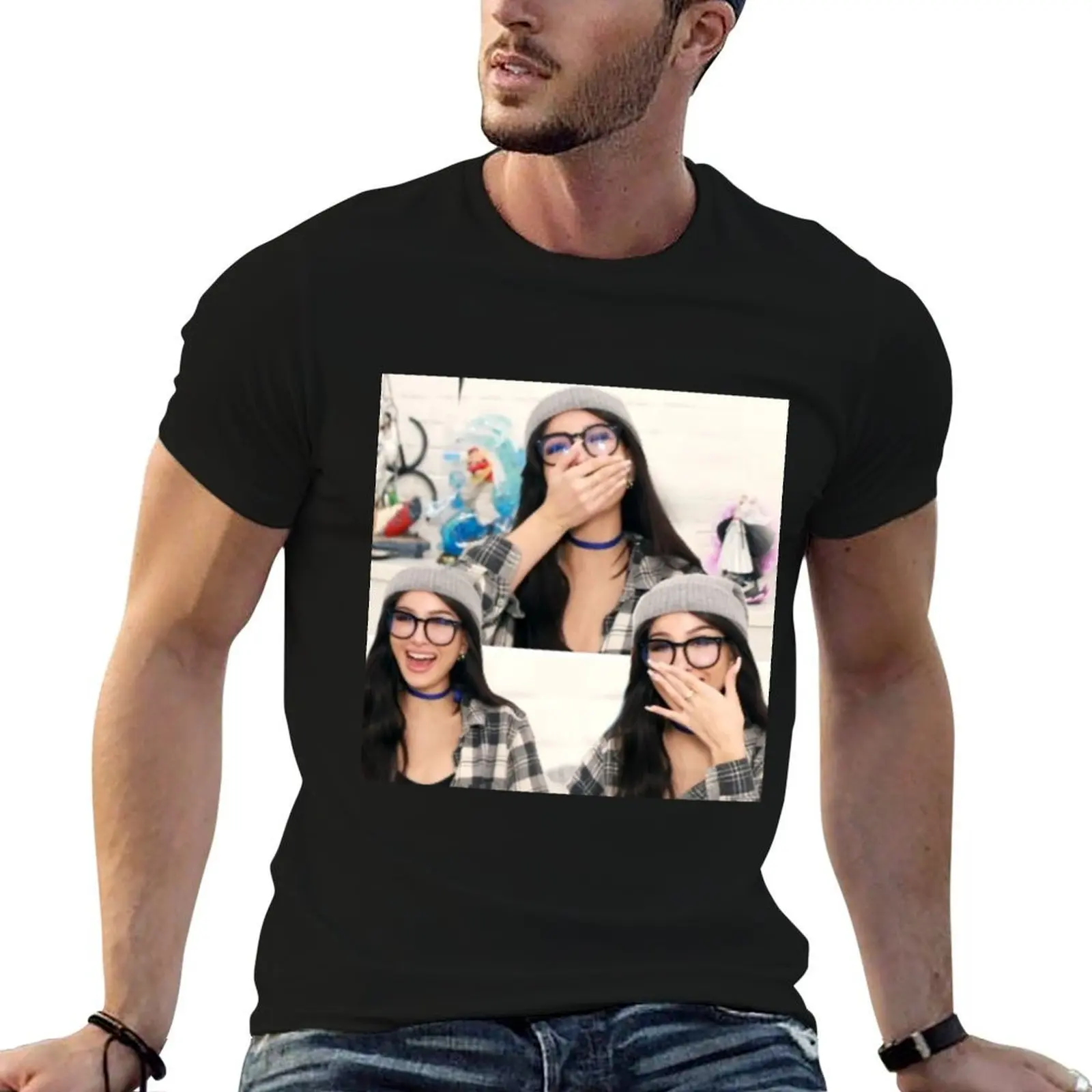 

Sssniperwolf laughing collage T-Shirt t shirts for man cotton funny t shirts for man graphic funny T-Shirt