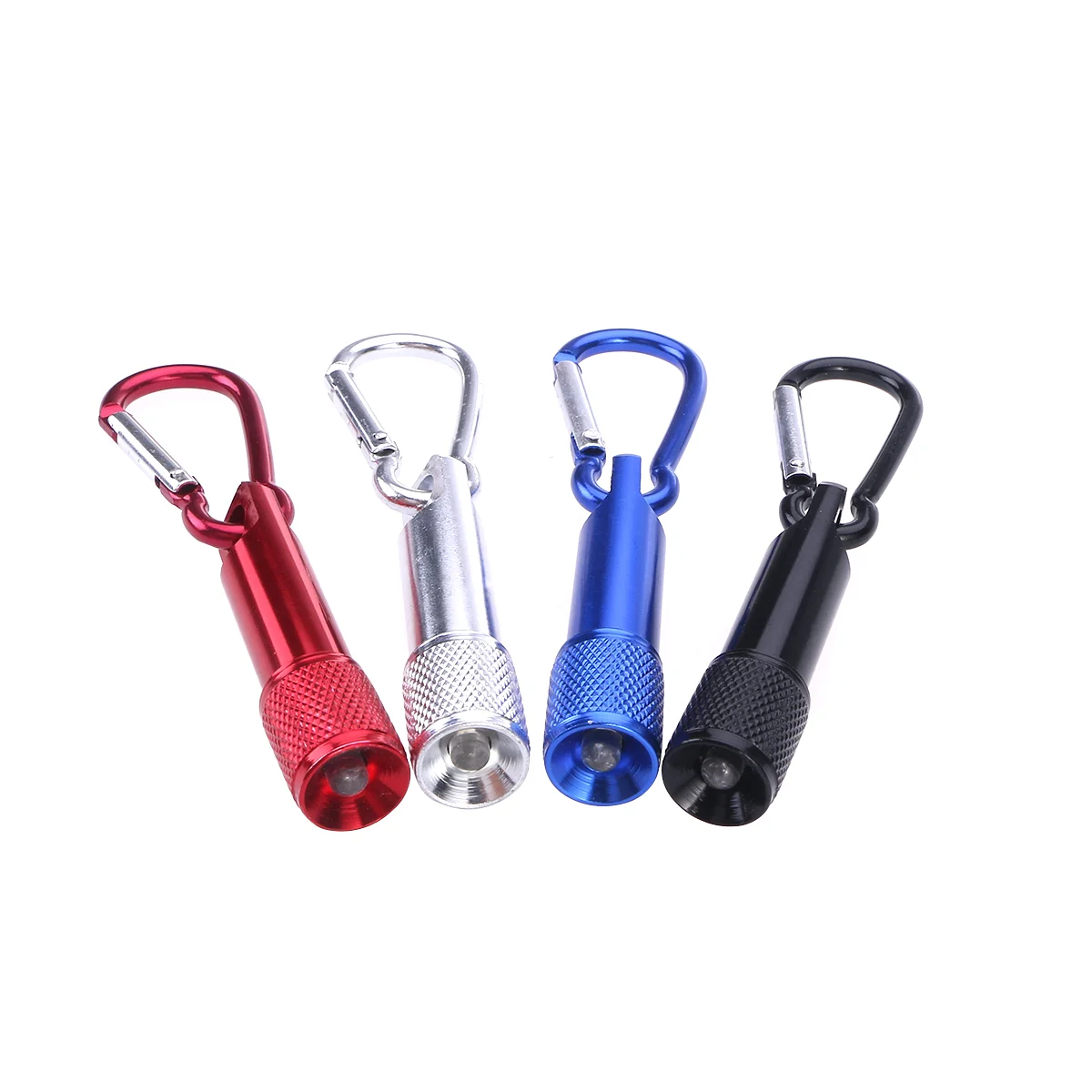 

4 Pcs Mini LED Flashlight Torch Light Carabiner Keychain Outdoor for Hiking Climbing mini flashlight carabiner torch