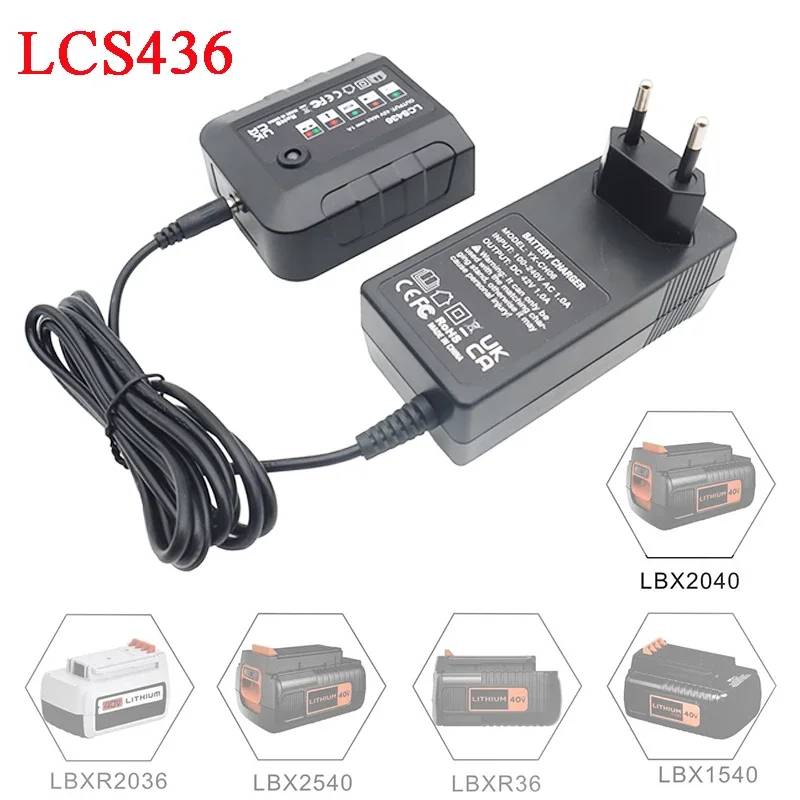 Imagem -03 - Carregador de Bateria Rápido para Black Decker Bateria Máxima do Lítio-íon 36v 40v Lbx1540 Lbx2040 Lbx2540 Lbxr36 Lbxr2036 Lcs436 Lcs36 Lcs40