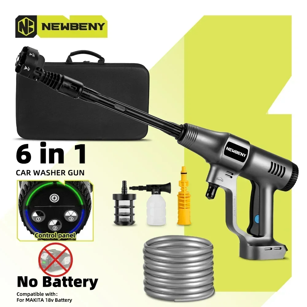 NEWBENY 200Bar Brushless Electric High Pressure Washer Efficient Car Garden Cleaning Irrigation Tool For Makita 18V Battery