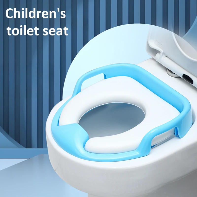 Newborn Potty and Seat Children\'s Thickened Portable PVC Baby Aid Toilet Training Handheld Thickened Comfortable Baby Toilet Sea