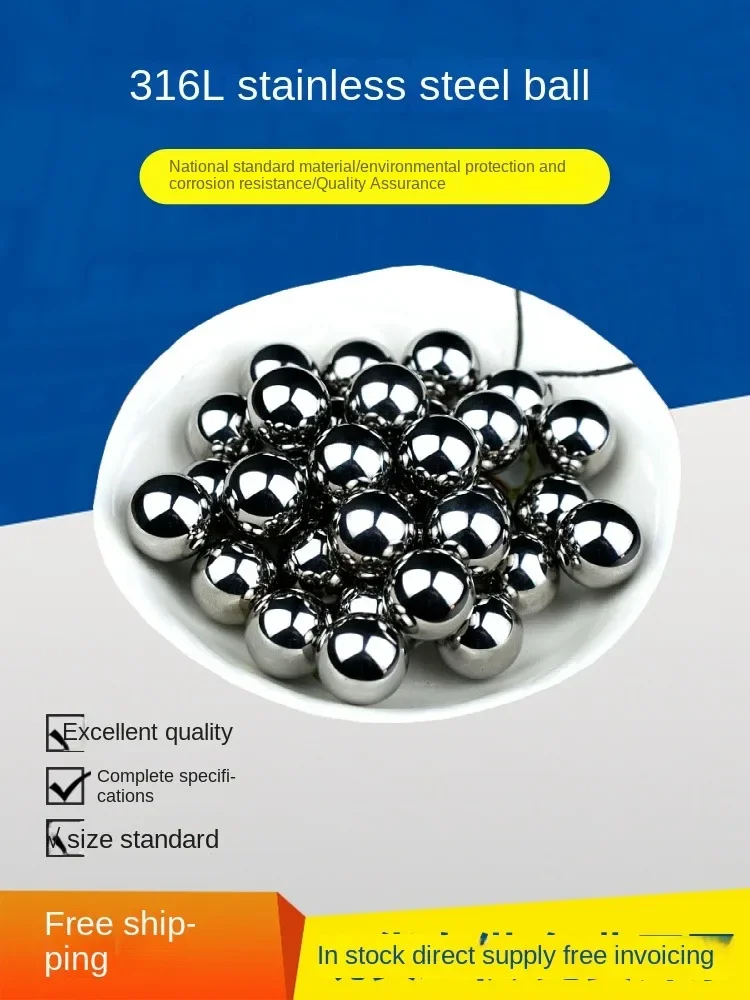 

316L stainless steel beads 2/4/6/8/10/12 solid 15/20/25/30mm environmentally friendly corrosion-resistant stainless steel balls