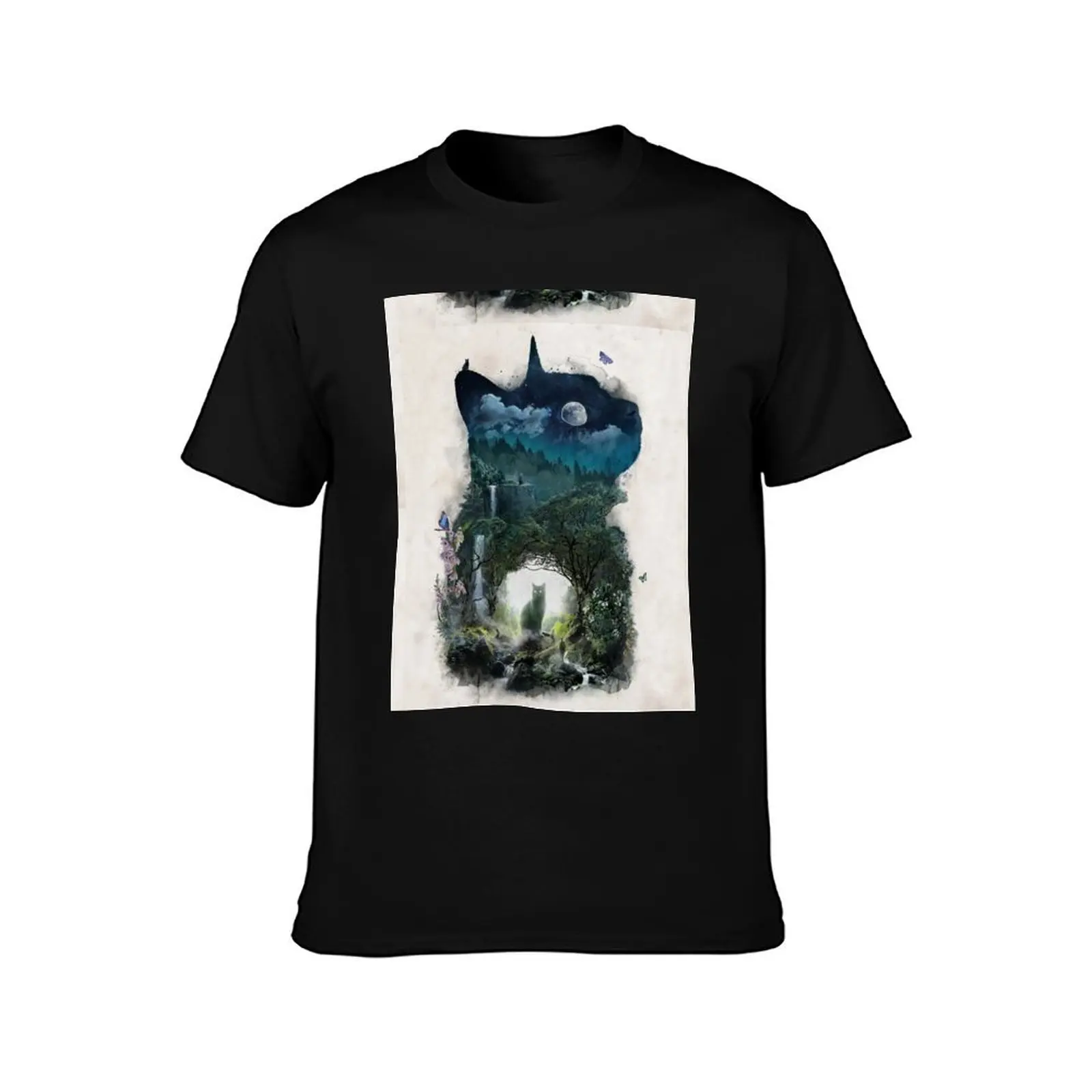 The Cat Realm T-Shirt, Cool Short Sleeve T Shirt, Loose Casual Summer Unisex Top