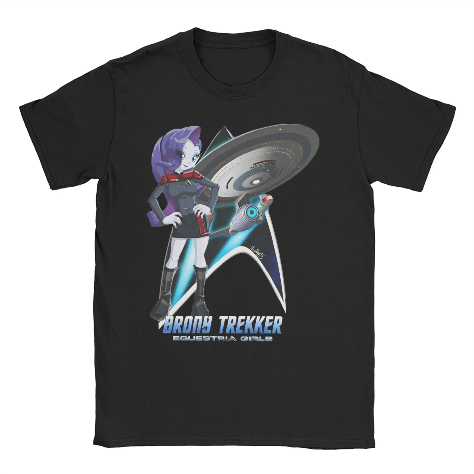 Brony Trekker Equestria Girls RB Ver Ponies Treks T-Shirt for Men 100% Cotton Tee Shirt Crewneck Short Sleeve T Shirt Unique Top