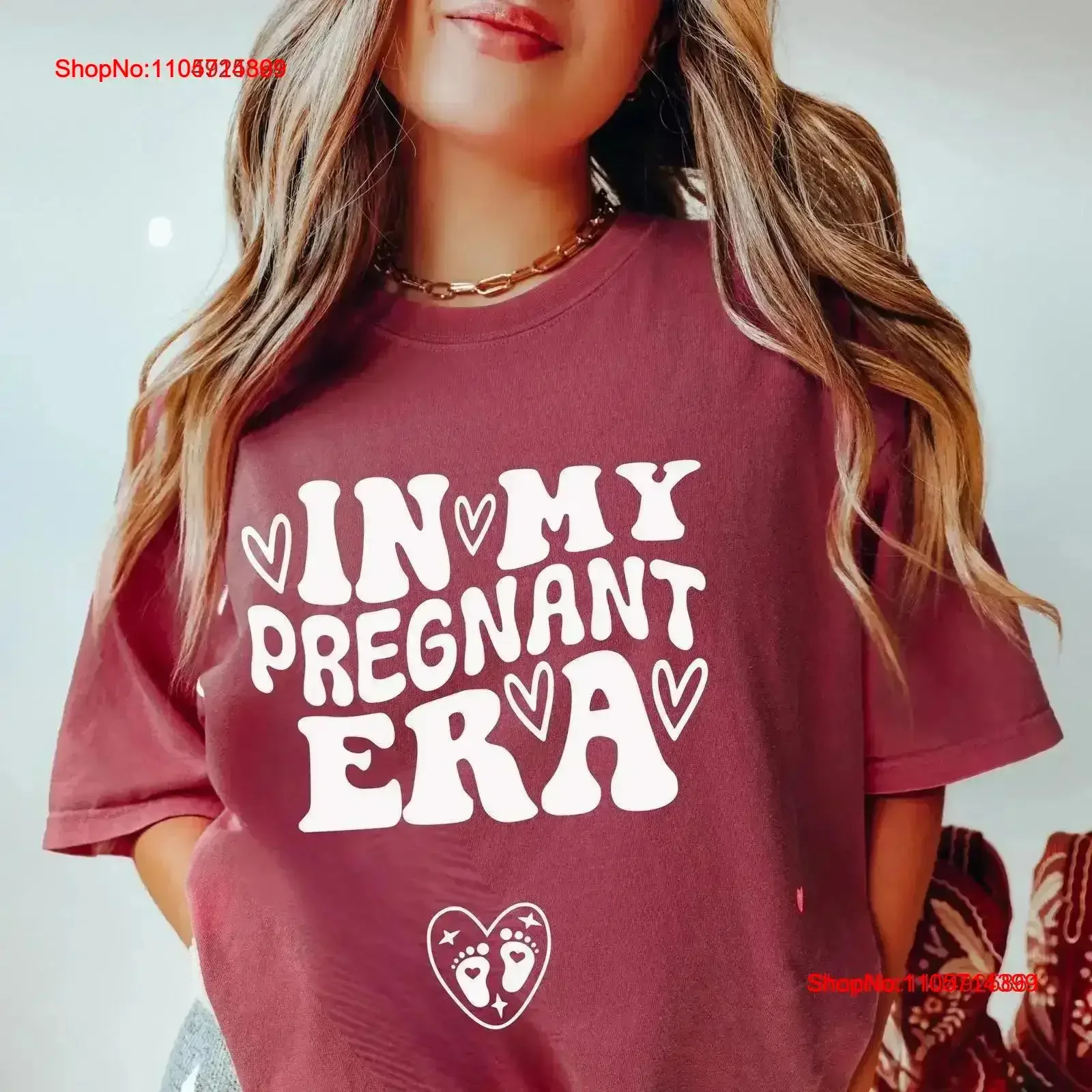 Valentines Day Pregnancy AnnouncemenT T Shirt Vday Maternity In My Pregnant Era Mommy Valentine vintage Washed streetwear