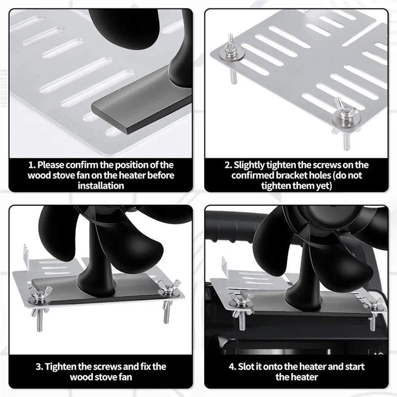 Suporte de ventilador de fogão a lenha ABKY, acessórios de fixação de lareira ao ar livre para MH9BX, MH12HB, ventilador de lareira de madeira montado,