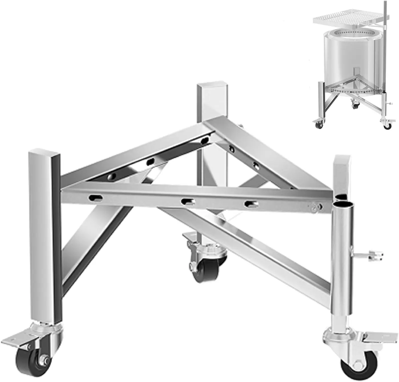 

Universal Firepit Stand for 15" 17" 19.5" 22" 25" 27" FirePit, Stainless Steel Camping Fire Pit Stand for Ranger, Bonfire,