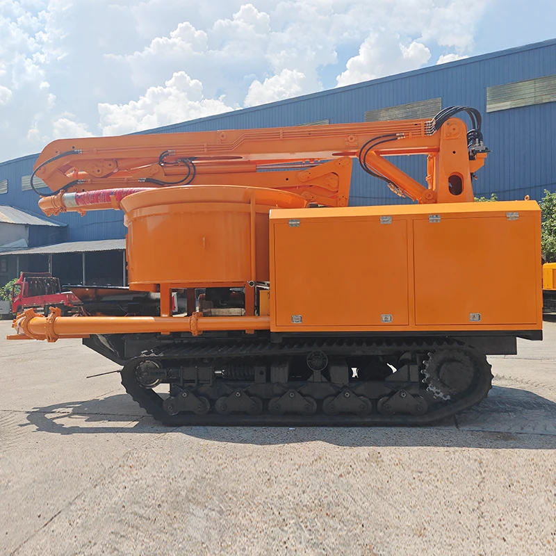 Hot Sale Concrete Crawler Truck Mixing With Pump Self Loading Concrete Mixer Construction Machinery