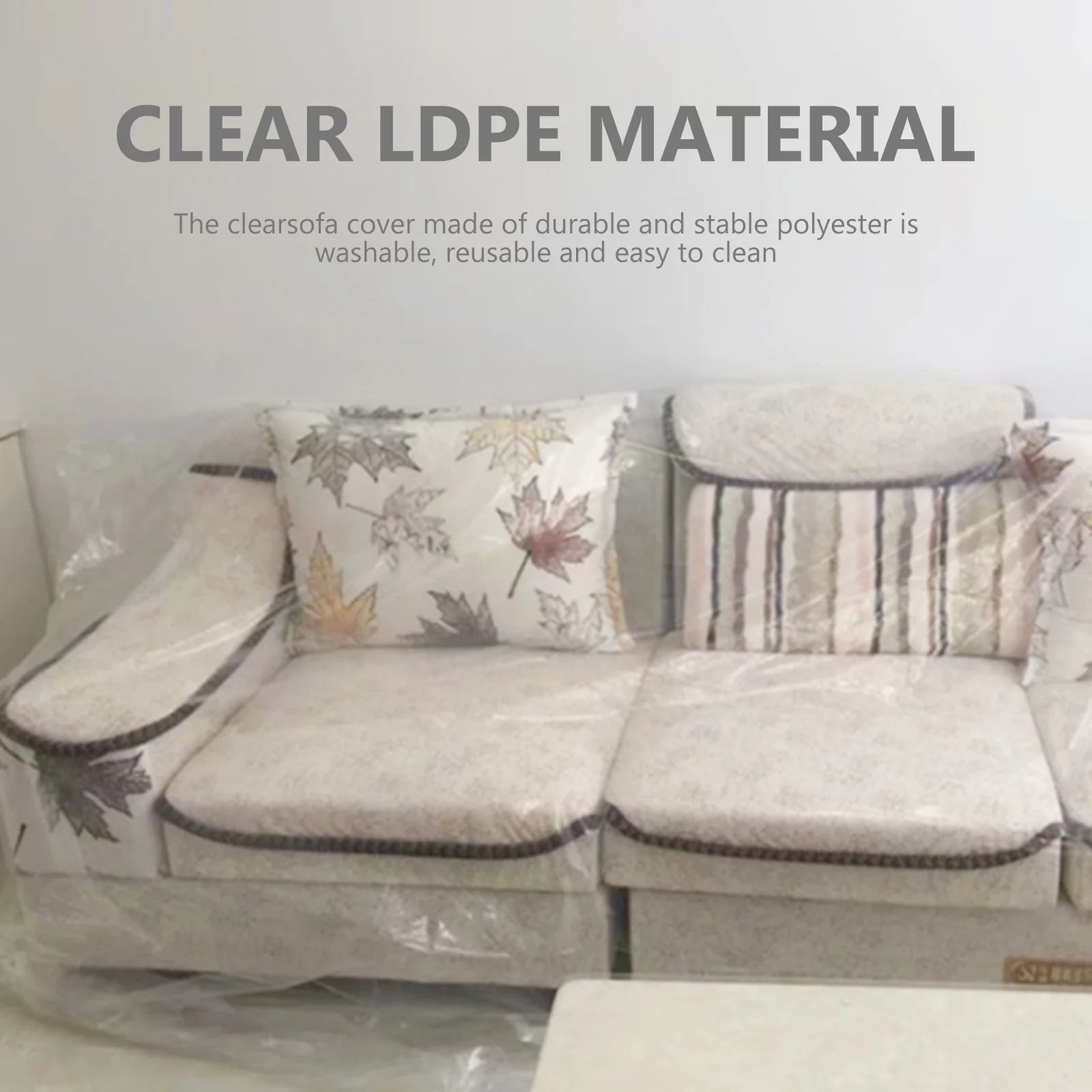 

Clear Sofa Cover Waterproof Furniture Protector Polyester Washable Reusable Living Room Blanket For Pet Dog Cat