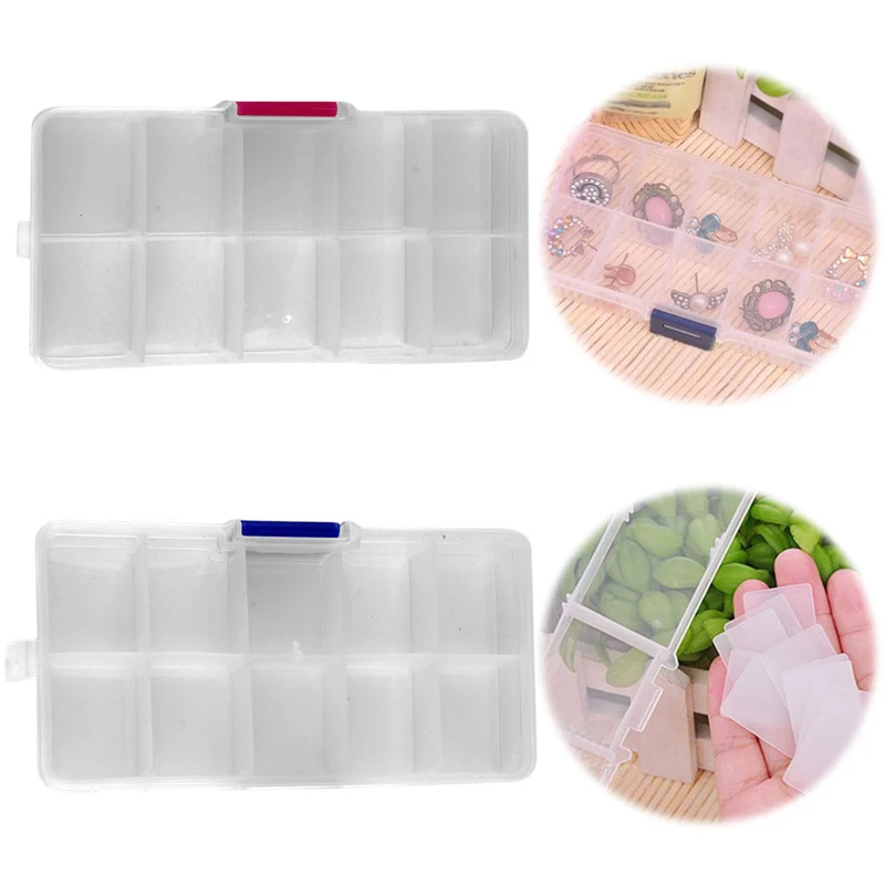 Plastic Storage Container Transparent Storage Box with Adjustable Partition Can Hold Handicrafts Jewelry and Small Drop Shipping