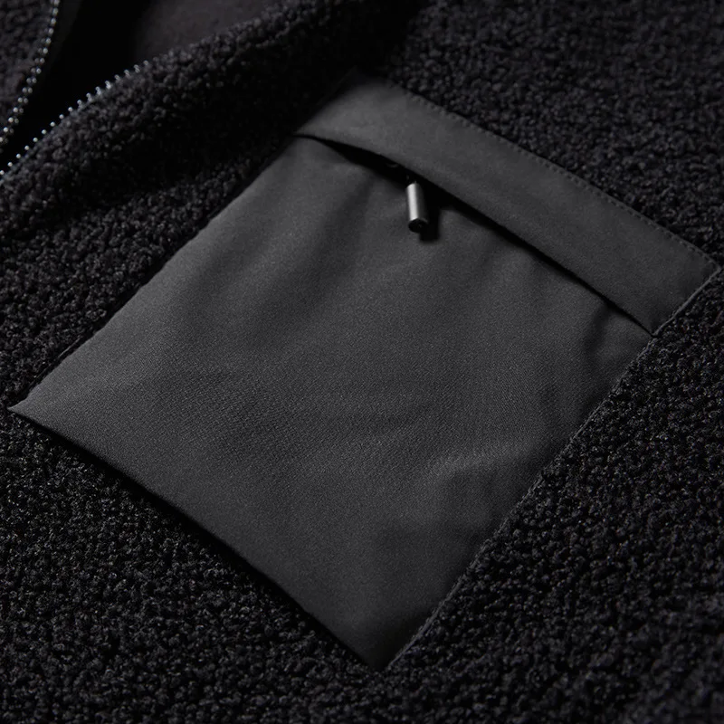 Men\'s Lamb Fleece Jacket Autumn Winter Windproof Warm Fleece Coat  Outdoor Sports Hiking Camping Fishing Climbing Jackets Male