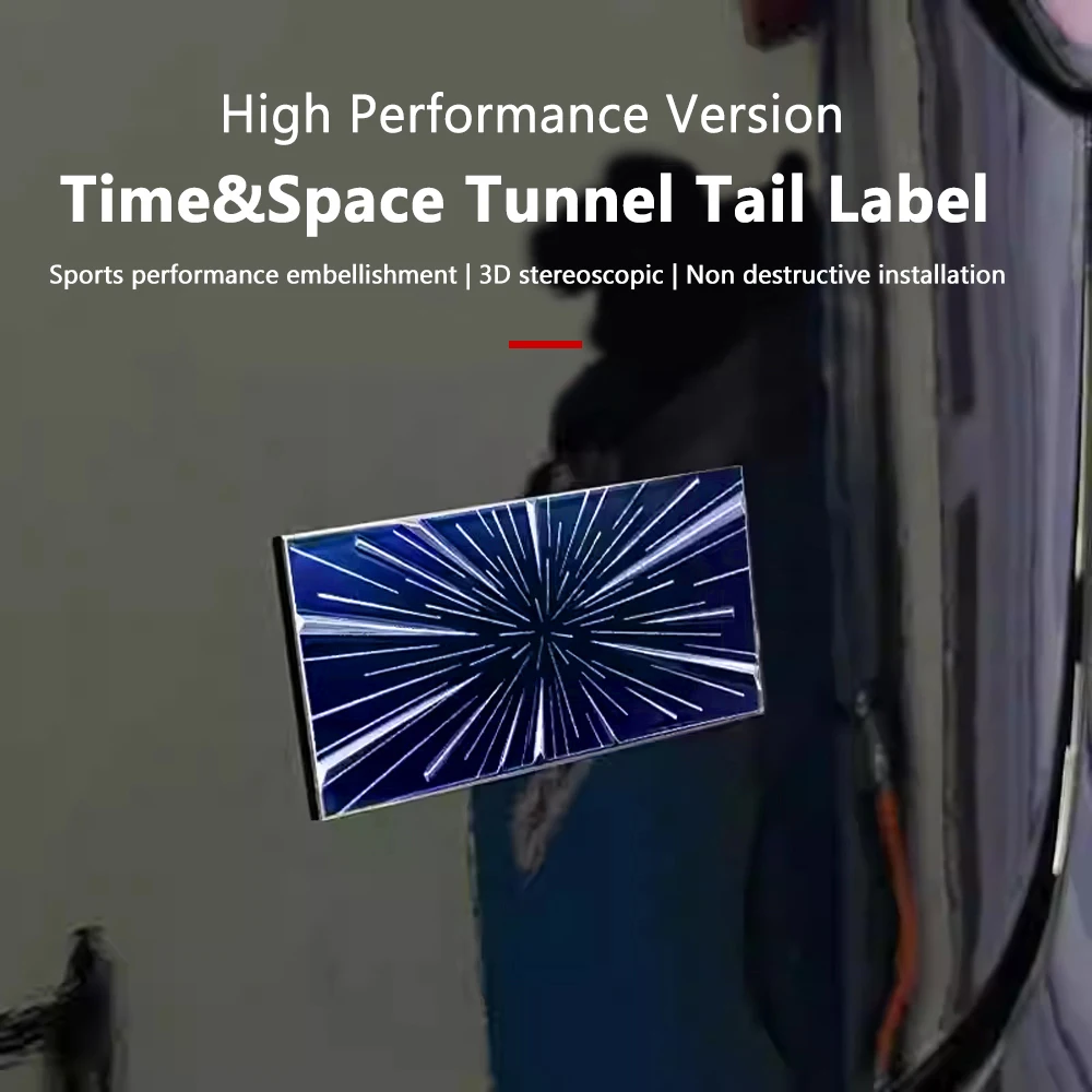 Heenvn For Tesla Model 3 Y Model 3 Highland 2025 2026 Car Time Space Tunnel Logo Trunk Badge Emblem Decals Sticker Plaid Styling