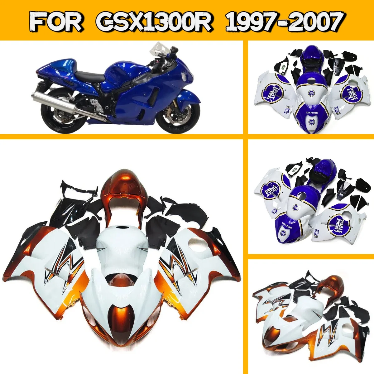 

High-Quality Fairings for 1997-2007 Suzuki GSX1300R Injection Fairing Panel Set 97-07 GSX 1300R Unique Design Body Parts