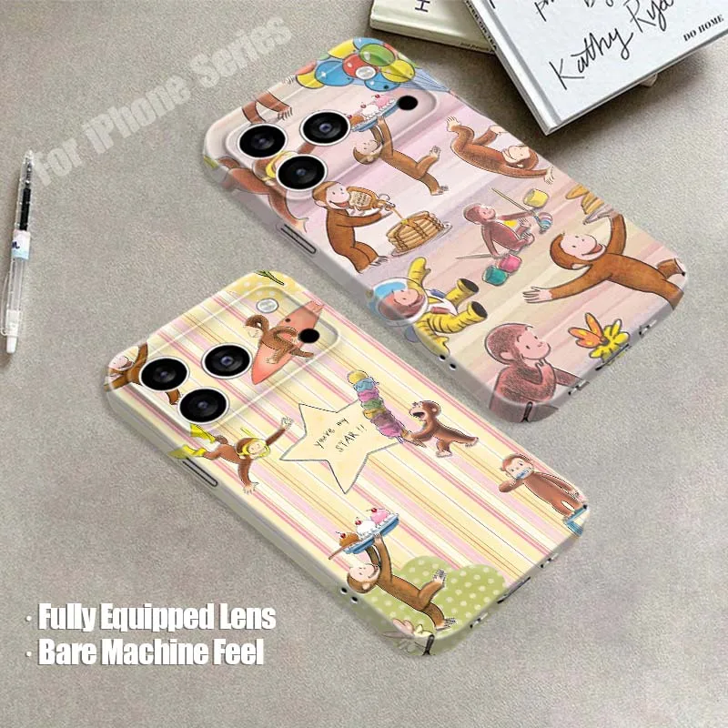 

Cartoon Monkey Fun Scene Phone Case For Apple iPhone 7 8 11 12 13 SE XR XS Plus Pro Max Mini 2022 Film Hard Shell
