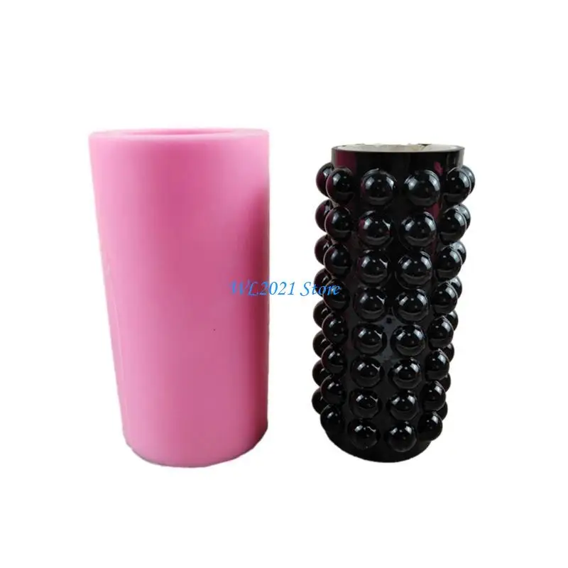 

G5GC Nonstick Bubble Cylinder Vase Silicone Mold Pen Holder Epoxy Resin Mold Desktop Decoration Mold for DIY Craft Ornament