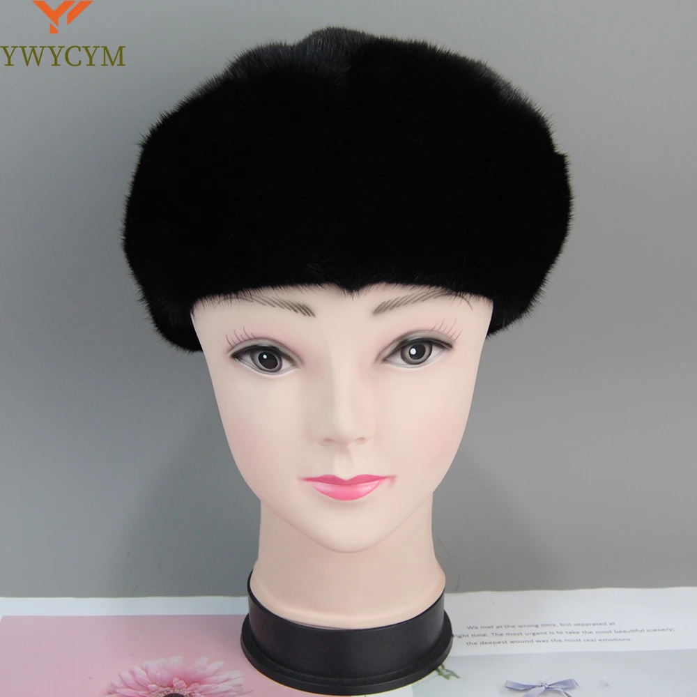 

2024 Lady Real Mink Fur Berets Hats Russia Women Winter Luxury Real Mink Fur Hat Warm Hand Knitted Real Natural Mink Fur Hats