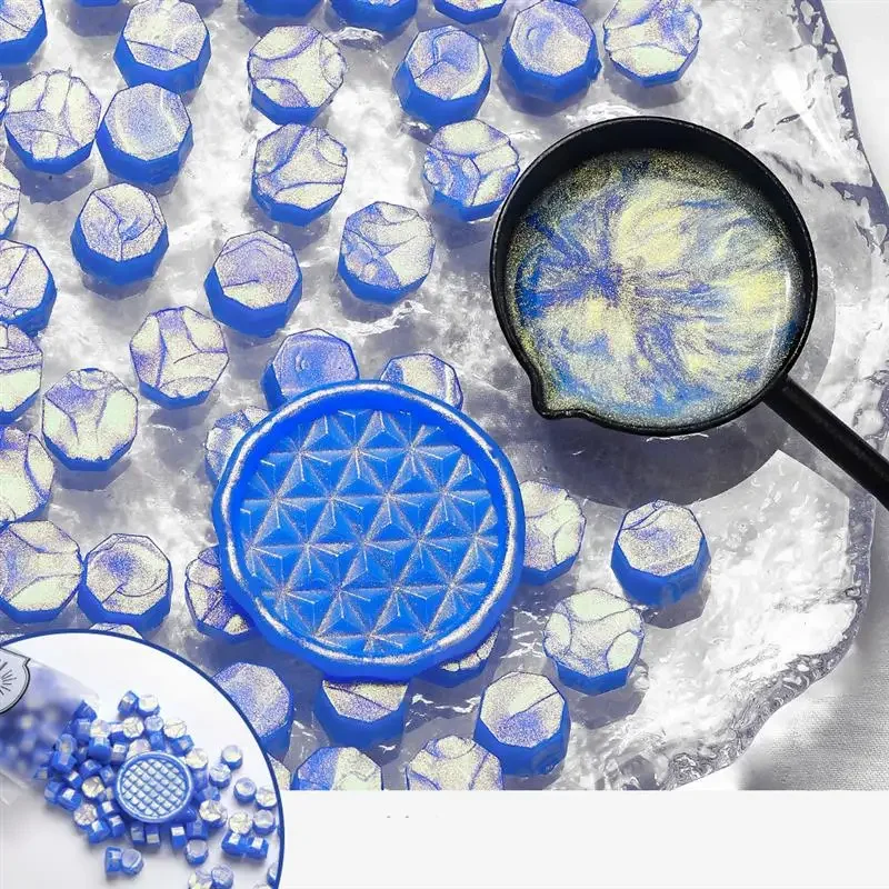 Octagon Aurora Wax Particles Stamp Sealing Wax Beads Seal Wax DIY Scrapbooking Wedding Invitation Card Decoration Craft