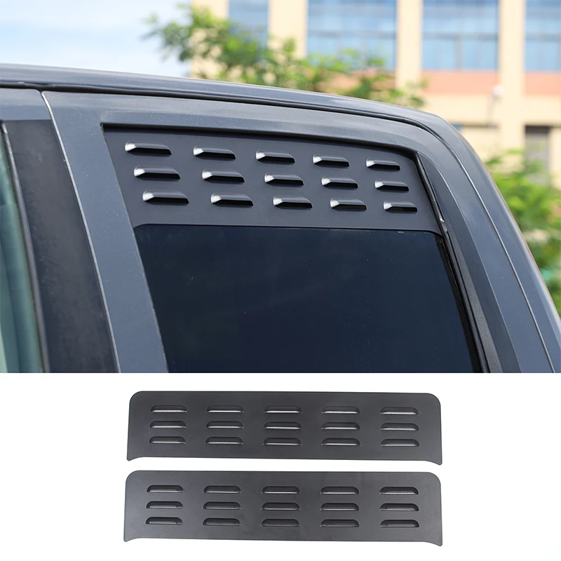 For Nissan Titan 2016-2023 Aluminum Alloy Black Car Rear Ventilating Blinds Car Trim Accessories