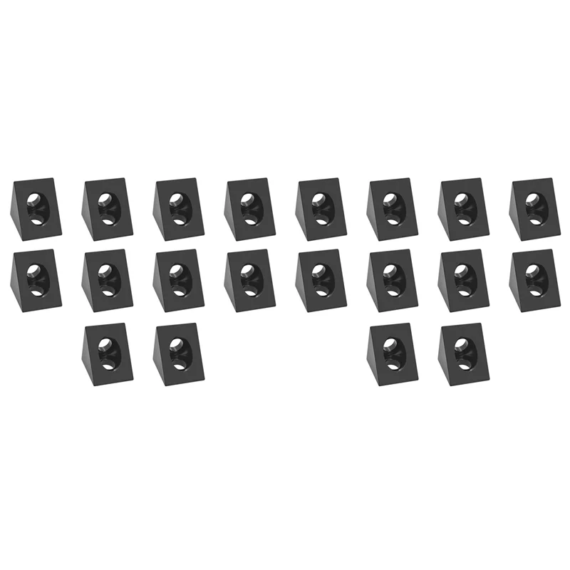 

TA-90 градусов угловой кронштейн для ЧПУ и 3D-принтера DIY V-образный паз черный угол для алюминиевого профиля 2020 20 шт.