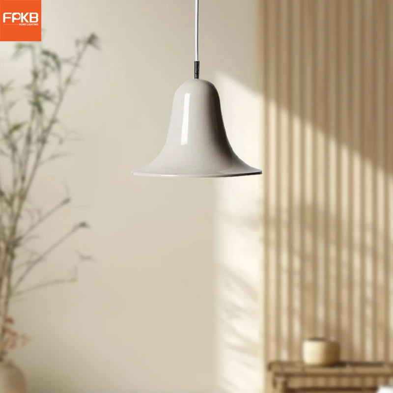 

Danish bedside chandelier Nordic simple restaurant bar study master bedroom store horn shape bell chandelier