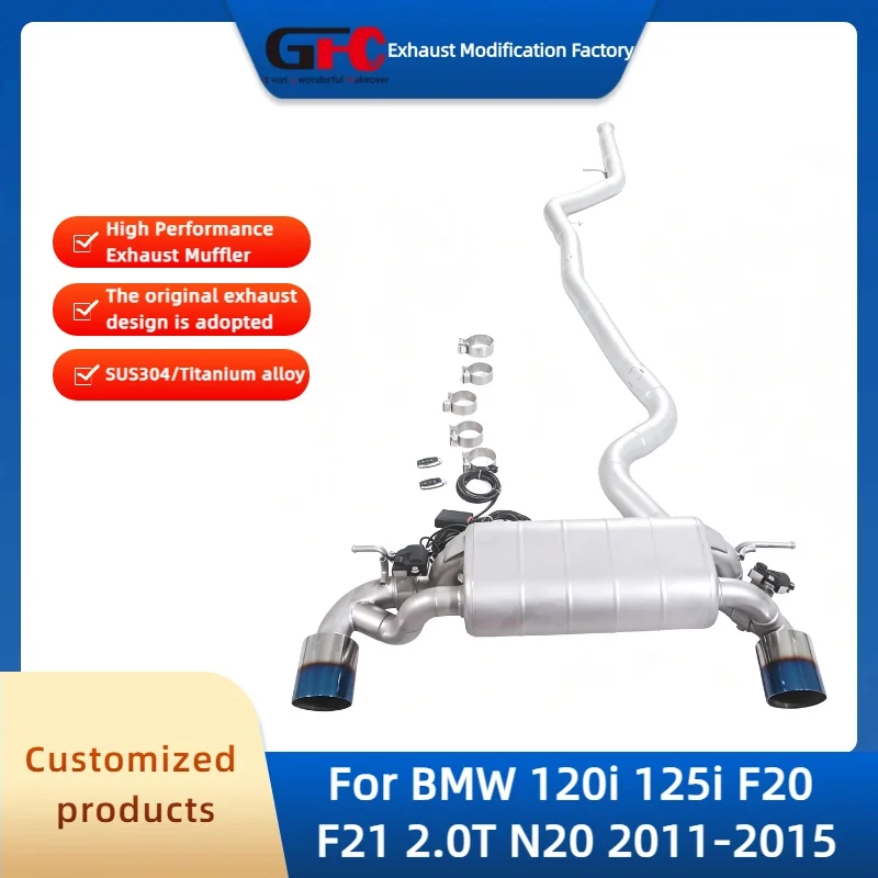 Catback Valvetronic Exhaust Pipe For BMW 120i 125i F20 F21 2.0T N20 2011-2015 High Performance Stainless Steel Exhaust Muffler