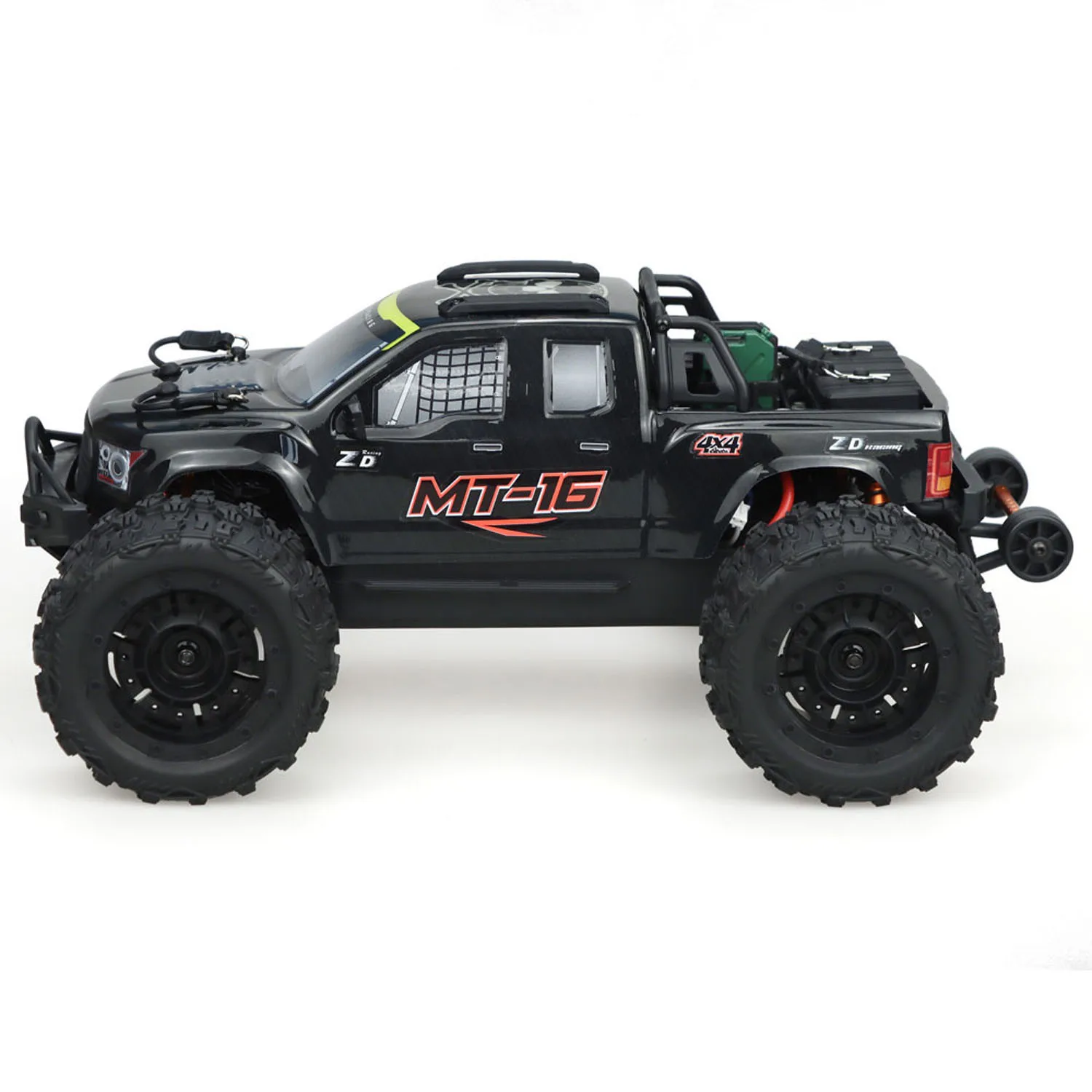 ZD Racing 1/16 Ferngesteuerter Big-Tire-Truck MT-16 Hochgeschwindigkeits-4x4-RC-Offroad-Auto RTR Wheelie-Bar Metall-CVD-Chassis – Detail 3