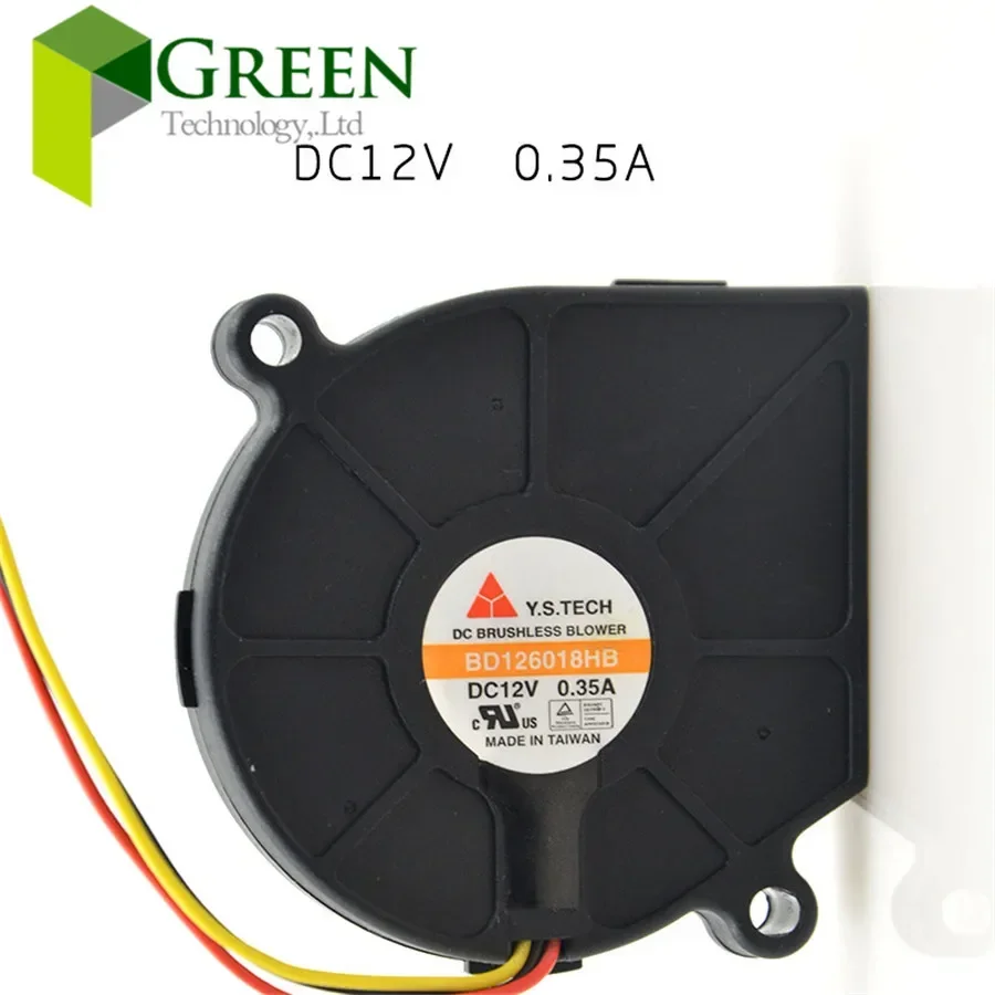 

NEW Y.S.TECH BD126018HB 6018 60x60x18mm 12V 0.35A Blower Fan Cooling for LINK 3324SR Fan 3pin