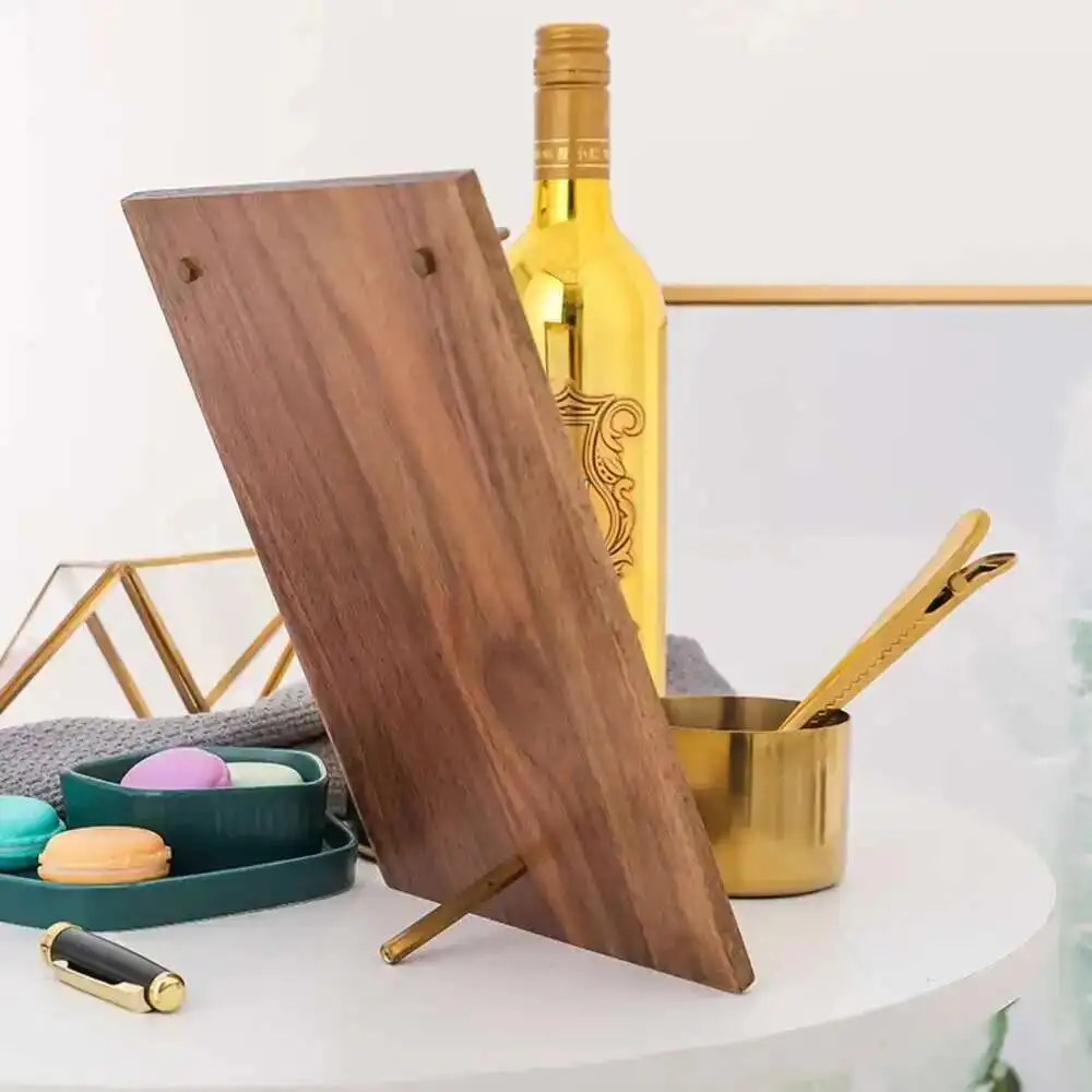 Space Ins Design Paper List Picture Display A4 Menu Folder Stand Bar Info Ticket Clip Wooden Backing Plate A5