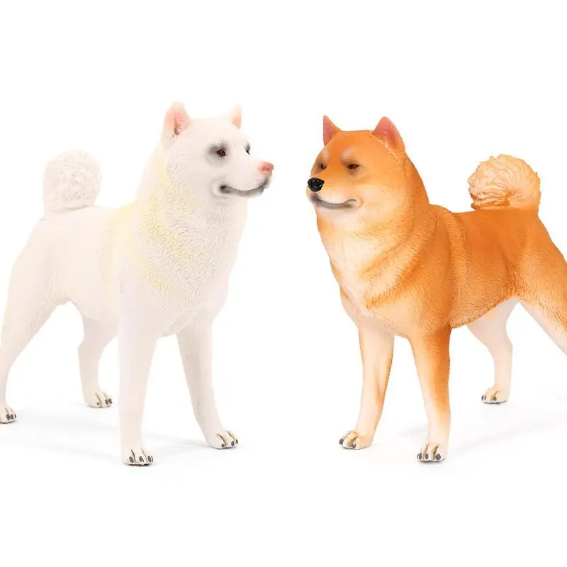 Leges-Grand chien de compagnie Shiba Inu pour enfants, modèle d'animal de compagnie, jouet cognitif, figure solide de simulation, ornement de maison