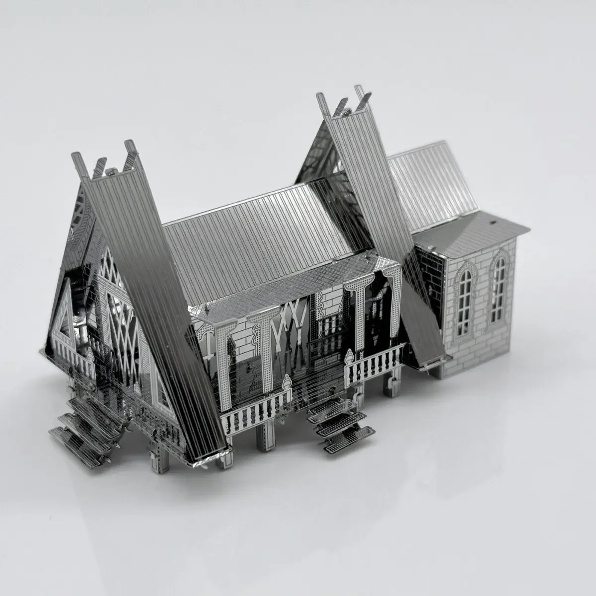 Thai Style House 3D Metal Jigsaw Three-dimensional Building Model DIY Decoration Puzzle Assembled Gift