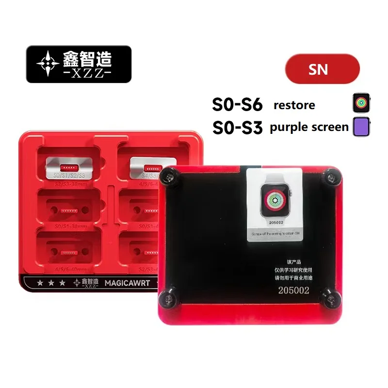 

MasterXu XZZ MagicAWRT 6in1 iBUS Adapter Restore Tool for Apple Watch S1 S2 S3 S4 S5 S6 38mm 42mm 40mm 44mm Purple Mode Repair