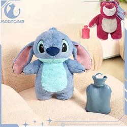 Bolsa de mano de felpa para regalo de cumpleaños, termo, Lilo, Stitch, Angel Lotso, botellas de agua caliente, Kawaii, suave, portátil, cálido, juguete