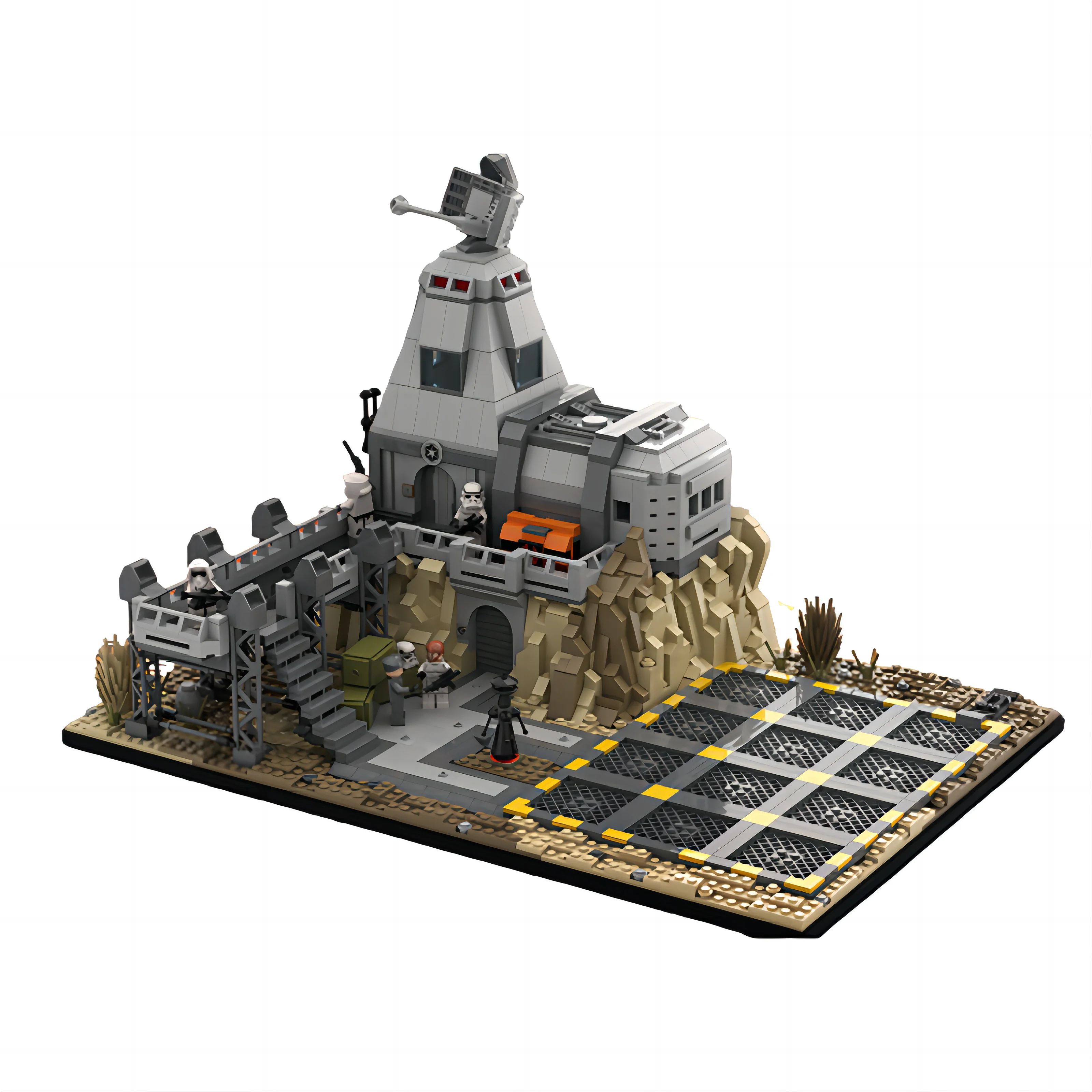 MOC-67054 Tatooine War Empire Base Assembled building block Toy scene ornament