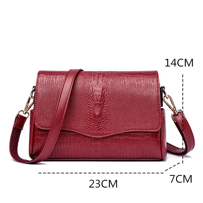 High Quality Brand Crocodile Leather Messenger Women Bag and Luxury Handbag Fashion Female Bags Designer Shoulder Crossbody Bags