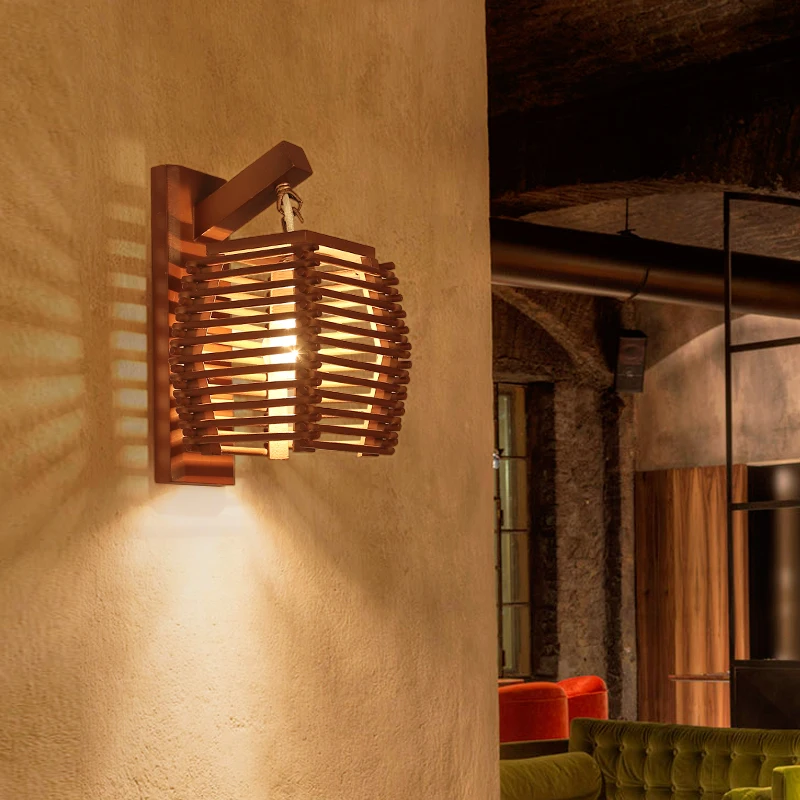 Rustic Industrial Vintage Wall Lamp E27 Retro Wall Light Fixture for Loft Bedroom Cafe Bar Corridor Home Decor Wall Sconce  ﻿