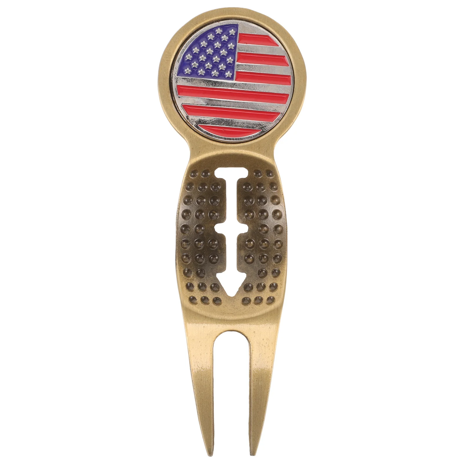 Golf Divot Tool Portable Lightweight Multifunctional Finish Golf Ball Marker Divot Repair Fork Golfing Tool