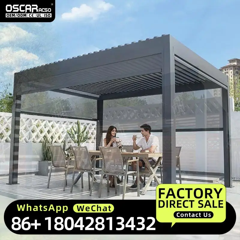 

Waterproof Sun Shade Outdoor Patio Cover for Garden Patio Roofing with Aluminium Steel Material Ideal for Backyard Balcony Court
