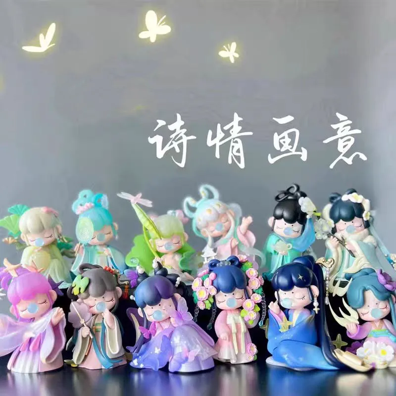 Boîte ennemi originale de la série de poésie chinoise des Prairies, modèle de jouets, style de confirmation, jolie figurine d'anime, cadeau surprise