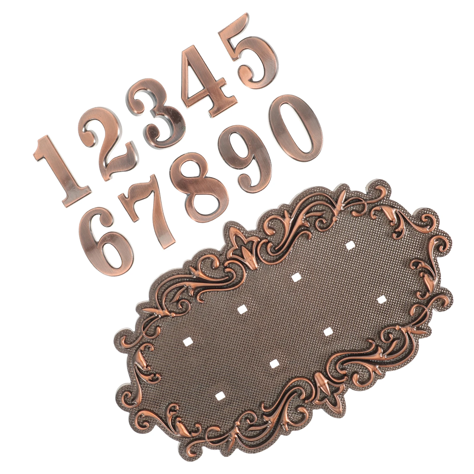 

Retro Villa Door 4- House Address Signs Reflective Numbers Mailbox Door Window Sign Decor ABS Material 3D