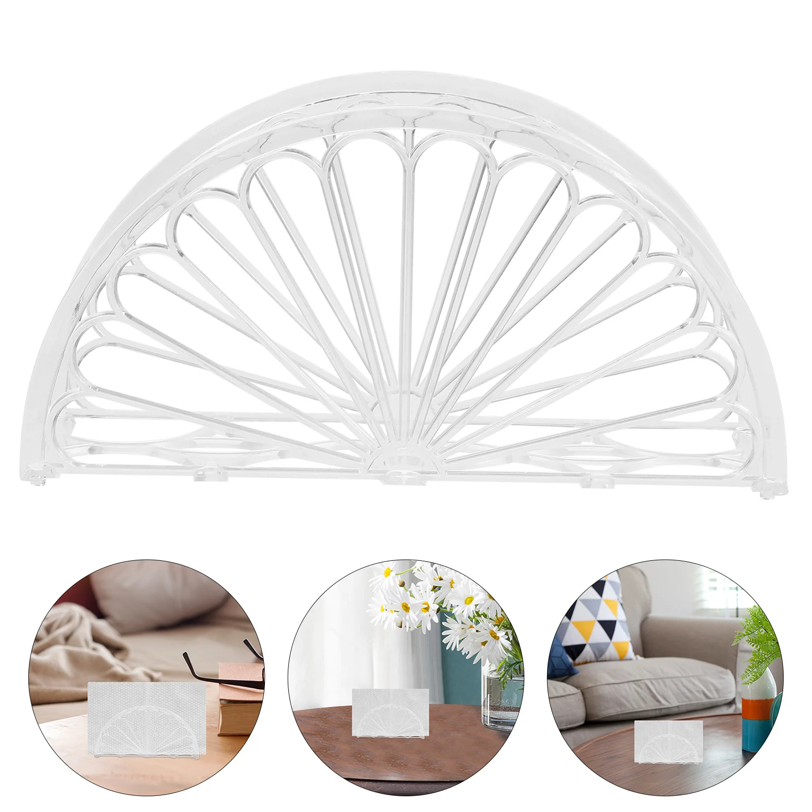 

10pcs Clear Napkin Holder for Table Dinning Napkin Storage Stand Paper Towel Holder Tissue Organizer Tray