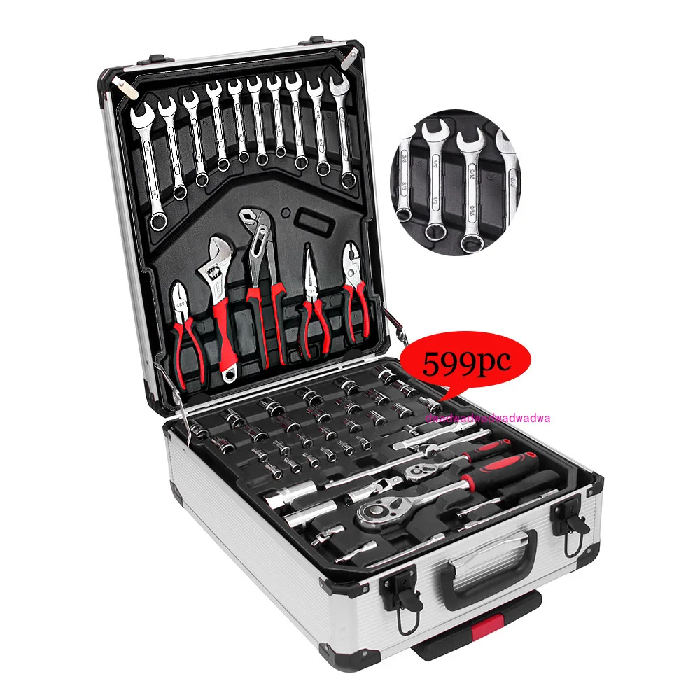 599-piece auto repair sleeve set suitcase multi-specification fast ratchet sleeve